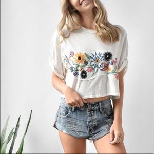 Garden Time Embroidered Top in White Free People
